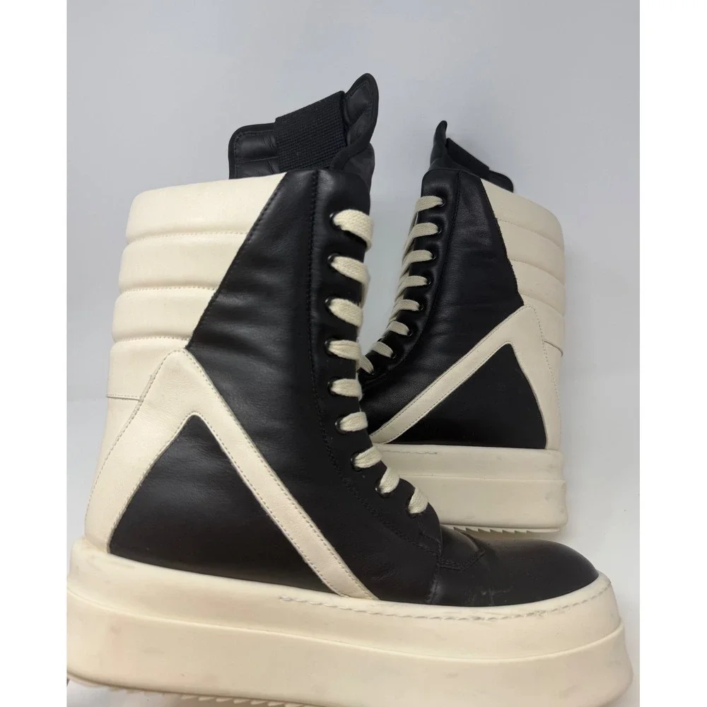 Rick Owens Mega Geobasket Sneaker Black/Milk Size 10 US 43 EU